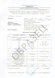 Паспорт качества щебня 20х40 Падовский карьер